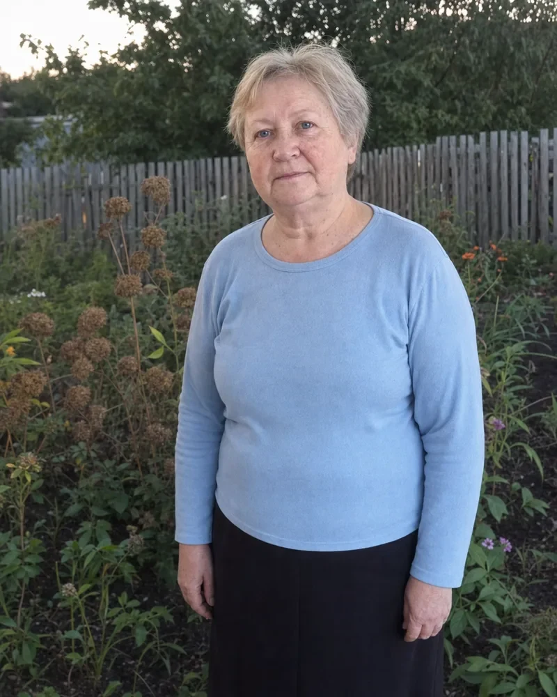 Лидия Пахомова в своём саду